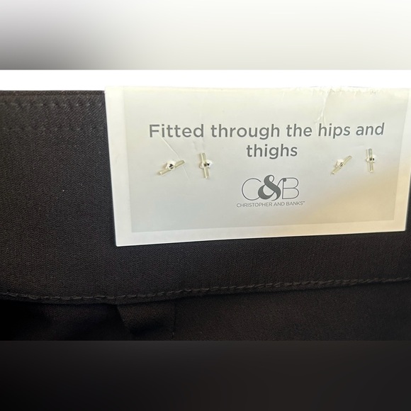 NWT C.J. Banks Signature Slimming black stretch shaped fit trousers Sz 18W - Picture 5 of 7